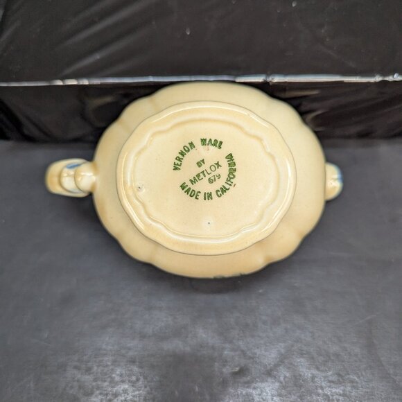 Vernon Ware By Metlox GIGI Handpainted Stoneware Creamer 679 Made in California - Picture 7 of 8